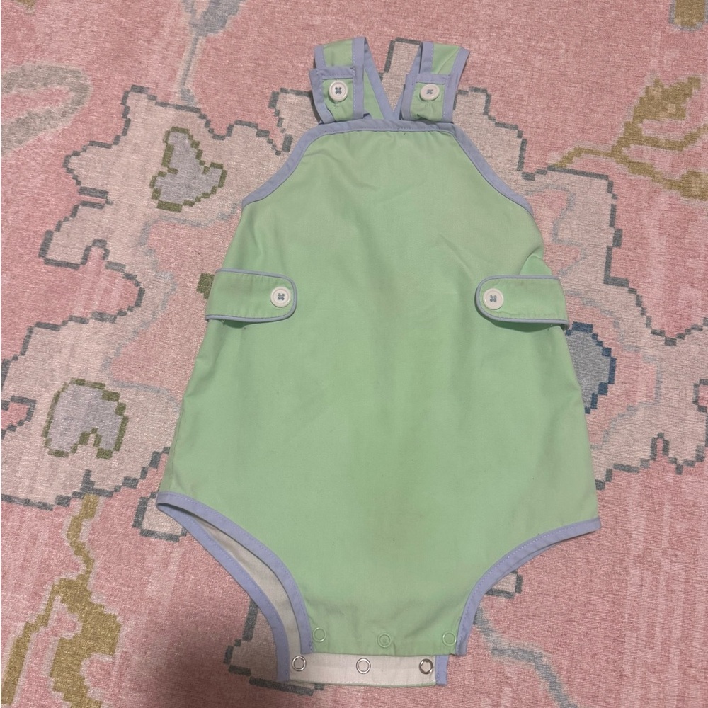 The Beaufort Bonnet Company Green and Blue Kids Bodysuit